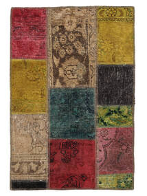 Tappeto Patchwork 60X90 Marrone/Nero (Lana, Persia/Iran)