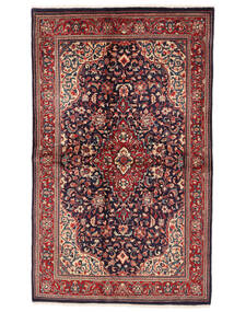 Alfombra Oriental Sarough Fine 132X217 Negro/Rojo Oscuro (Lana, Persia/Irán)