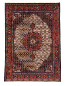  Orientalischer Moud Teppich 258X363 Schwarz/Dunkelrot Großer Wolle, Persien/Iran Carpetvista