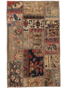  Persisk Patchwork Teppe 60X90 Brun/Svart (Ull, Persia/Iran)