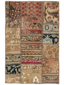 Tappeto Persiano Patchwork 60X90 Marrone/Nero (Lana, Persia/Iran)