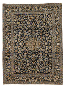 Tapete Oriental Kashan Fine 260X346 Preto/Castanho Grande (Lã, Pérsia/Irão)