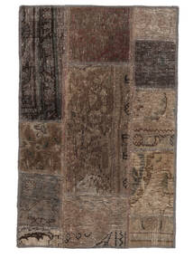 60X90 Tappeto Patchwork Moderno Marrone/Nero (Lana, Persia/Iran) Carpetvista