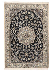  Nain Fine 9La Tappeto 98X145 Persiano Di Lana Nero/Beige Piccolo Carpetvista