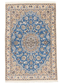 97X147 Alfombra Oriental Nain Fine 9La Beige/Gris Oscuro (Lana, Persia/Irán) Carpetvista