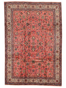 Alfombra Oriental Sarough Fine 208X302 Rojo Oscuro/Rojo (Lana, Persia/Irán)