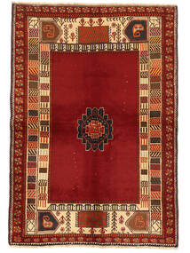 130X191 Alfombra Gashgai Fine Oriental Rojo Oscuro/Marrón (Lana, Persia/Irán) Carpetvista