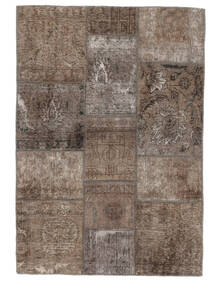 Patchwork Matta 105X152 Brun/Svart Ull, Persien/Iran Carpetvista