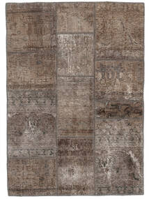 Patchwork Teppe 106X150 Brun/Svart Ull, Persia/Iran Carpetvista