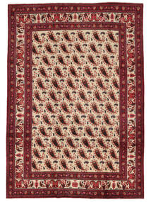 Moud Tæppe 217X310 Mørkerød/Sort Uld, Persien/Iran Carpetvista