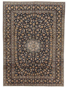 297X410 Keshan Fine Teppe Orientalsk Brun/Svart Stort (Ull, Persia/Iran) Carpetvista