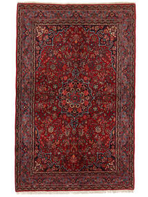  Oriental Bidjar With Silk Rug 143X225 Black/Dark Red Wool, Persia/Iran Carpetvista