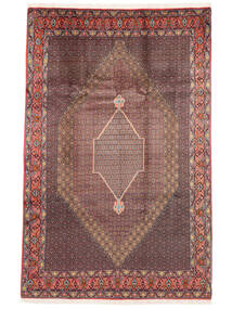 Senneh Fine Rug 196X300 Dark Red/Brown Wool, Persia/Iran Carpetvista