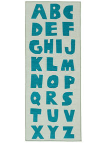  Washable Kids Rug 80X200 Alphabet Light Green/Green Runner
 Small