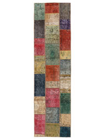 Patchwork Rug 72X264 Runner
 Brown/Dark Red Wool, Persia/Iran Carpetvista