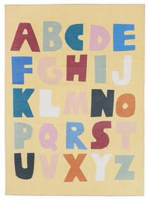 Kitchen Rug
 Alphabet 140X200 Cotton Light Yellow/Multicolor