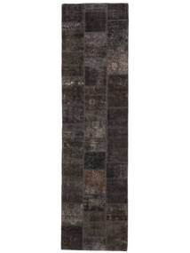  Patchwork Covor 83X312 Vintage Persan Lână Negru Mic Carpetvista