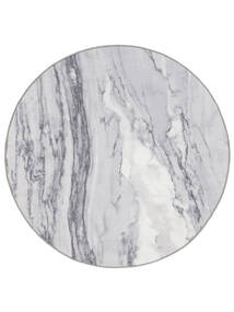 Marble Stone Washable Ø 250 Large Grey Abstract Round Cotton Rug