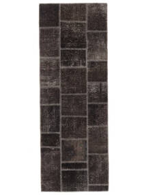  Persian Patchwork Rug 75X209 Black/Brown Carpetvista