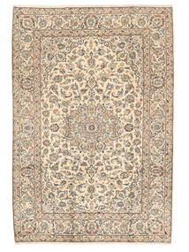  Keshan Fine Tappeto 195X292 Persiano Di Lana Beige/Marrone Carpetvista