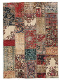  Persisk Patchwork Matta 171X238 Mörkröd/Brun (Ull, Persien/Iran)