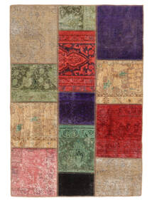  105X152 Patchwork Tæppe Brun/Sort Persien/Iran Carpetvista