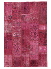 Tapete Persa Patchwork 139X206 Vermelho Escuro (Lã, Pérsia/Irão)