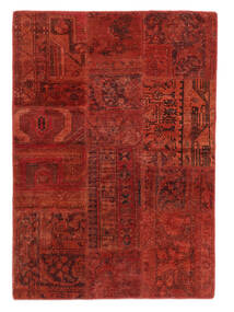 105X149 Tappeto Patchwork Moderno Rosso Scuro/Nero (Lana, Persia/Iran) Carpetvista