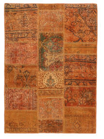 Tappeto Persiano Patchwork 110X153 Marrone/Rosso Scuro (Lana, Persia/Iran)