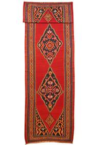 Alfombra Persa Kilim 137X510 De Pasillo Rojo Oscuro/Rojo (Lana, Persia/Irán)