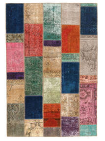 Χαλι Περσικό Patchwork 141X207 Καφέ/Μαύρα (Μαλλί, Περσικά/Ιρανικά)