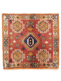 Tappeto Persiano Ghashghai Fine 70X72 Quadrato Rosso Scuro/Marrone (Lana, Persia/Iran)