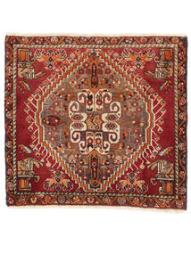 55X60 Tappeto Ghashghai Fine Orientale Quadrato Rosso Scuro/Marrone (Lana, Persia/Iran) Carpetvista