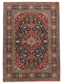 Alfombra Oriental Keshan Fine 142X200 Marrón/Negro (Lana, Persia/Irán)