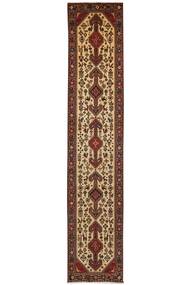  Orientalischer Abadeh Teppich 82X402 Läufer Braun/Schwarz Wolle, Persien/Iran