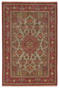 Qum Kork/Silk Rug 134X203 Brown/Dark Red Wool, Persia/Iran