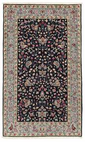 Kerman Rug Rug 92X155 Black/Brown Wool, Persia/Iran