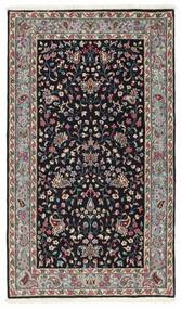 90X156 Kerman Teppich Orientalischer Schwarz/Braun (Wolle, Persien/Iran)