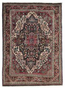 104X143 Tapete Sarouk Oriental Preto/Vermelho Escuro (Lã, Pérsia/Irão)