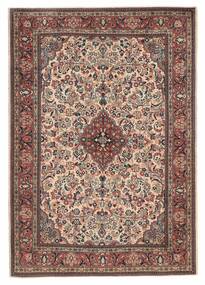 Sarouk Teppich 106X152 Braun/Dunkelrot Wolle, Persien/Iran