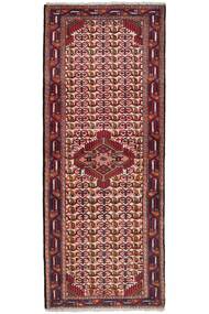 80X199 Alfombra Asadabad Oriental De Pasillo Rojo Oscuro/Negro (Lana, Persia/Irán)