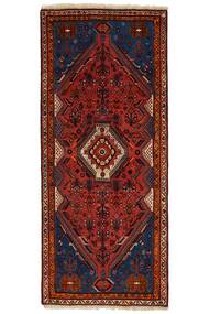 Qashqai Rug 87X200 Runner
 Black/Dark Red Wool, Persia/Iran