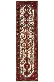  Orientalischer Abadeh Teppich 76X294 Läufer Schwarz/Beige Wolle, Persien/Iran