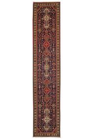 82X399 Abadeh Teppich Orientalischer Läufer Schwarz/Dunkelrot (Wolle, Persien/Iran)