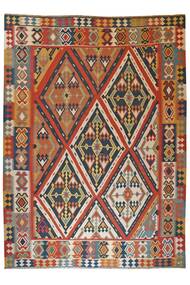 228X318 Alfombra Oriental Kilim Qashqai Marrón/Rojo Oscuro ( Persia/Irán)