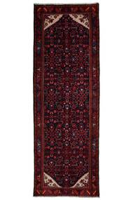  Oriental Hamadan Rug 100X295 Runner
 Black/Dark Red Wool, Persia/Iran