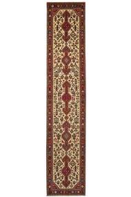  Orientalischer Abadeh Teppich 80X395 Läufer Braun/Schwarz Wolle, Persien/Iran