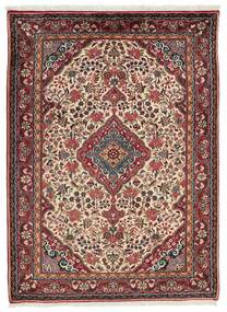  Orientalischer Hamadan Teppich 106X146 Dunkelrot/Schwarz Wolle, Persien/Iran