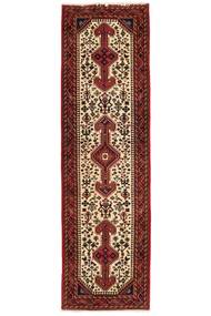  Orientalischer Abadeh Teppich 82X295 Läufer Schwarz/Dunkelrot Wolle, Persien/Iran