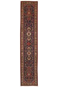 Tappeto Orientale Abadeh 82X396 Passatoie Nero/Rosso Scuro (Lana, Persia/Iran)